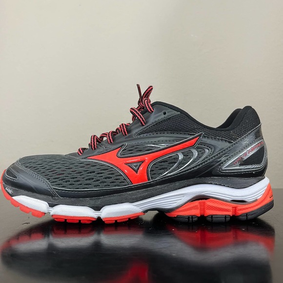 Mizuno Wave Inspire 13 Size 8 Gray Orange Athletic Running Shoes Women's US - Picture 2 of 11